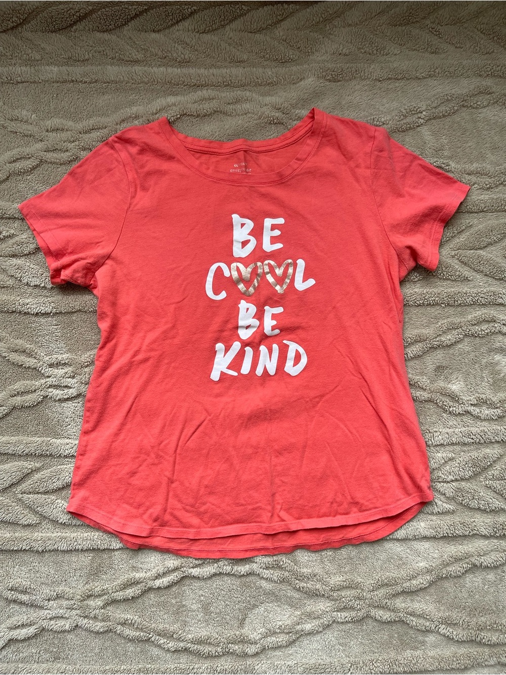 Old Navy Coral 'Be Cool Be Kind' Graphic Tee